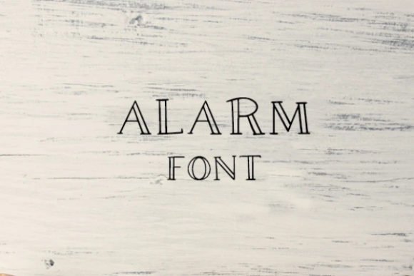 Alarm Font - Featured Image