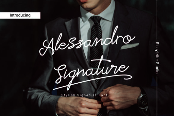 Alessandro Signature Font - Featured Image