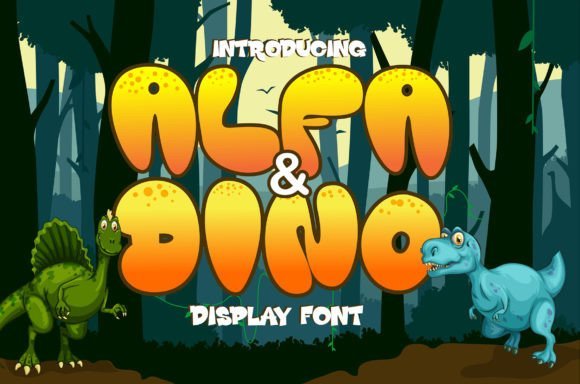 Alfa and Dino Font - Featured Image