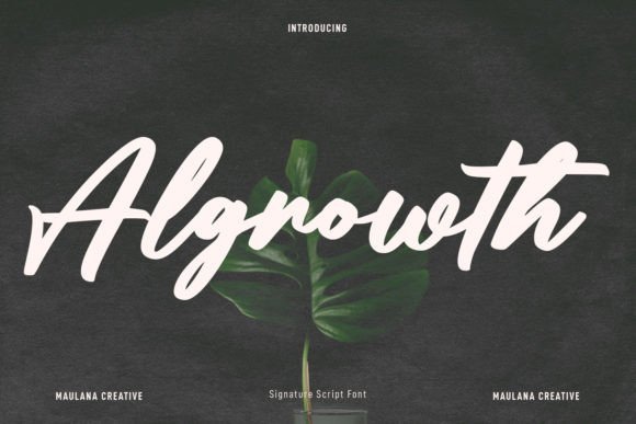 Algrowth Font - Featured Image