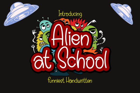 Alien at School Font - Featured Image