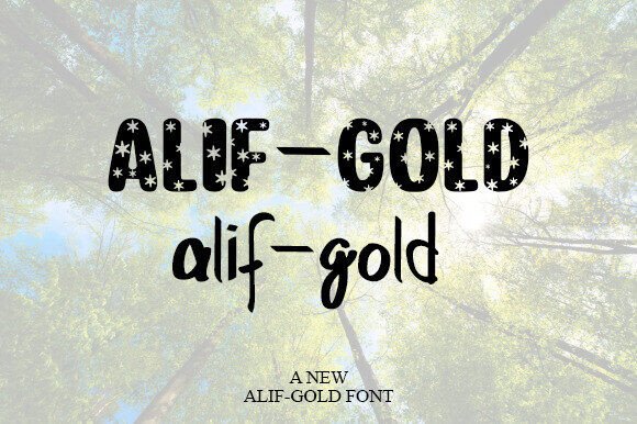 Alif-gold Font - Featured Image