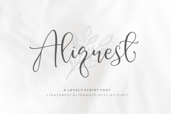 Aliquest Script Font - Featured Image