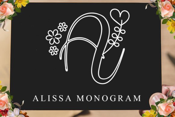 Alissa Monogram Font - Featured Image