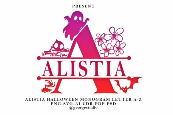 Alistia Halloween Monogram Font - Featured Image