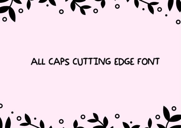 All Caps Cutting Edge Font - Featured Image