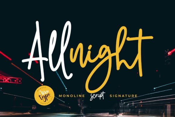All Night Font - Featured Image