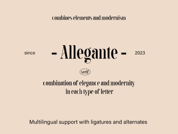 Allegante Font - Featured Image