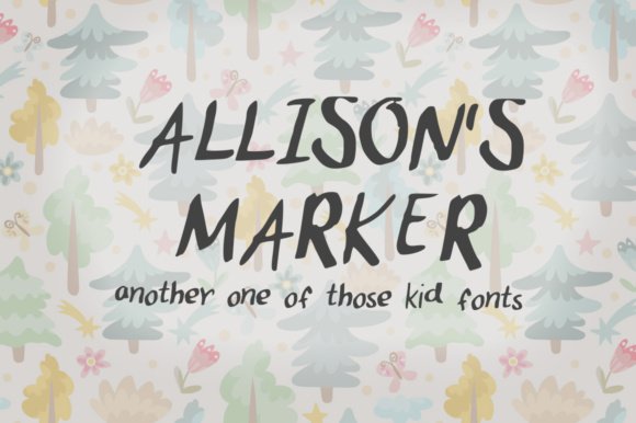 Allison's Marker Font - Featured Image