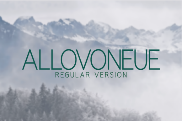 Allovoneue Regular Font - Featured Image