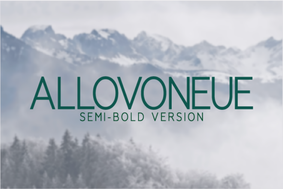 Allovoneue Semi-Bold Font - Featured Image