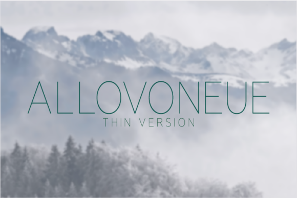 Allovoneue Thin Font - Featured Image