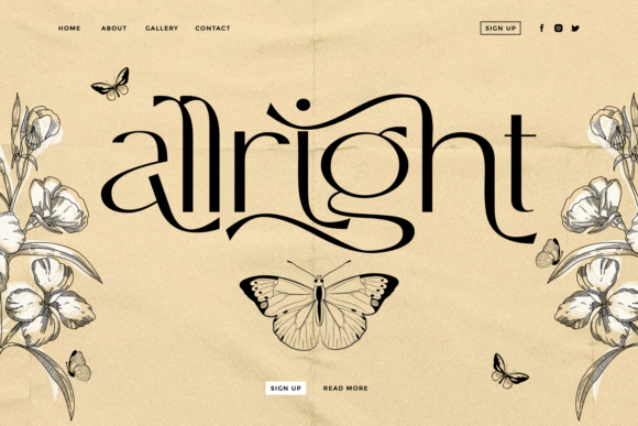 Allright Font - Featured Image