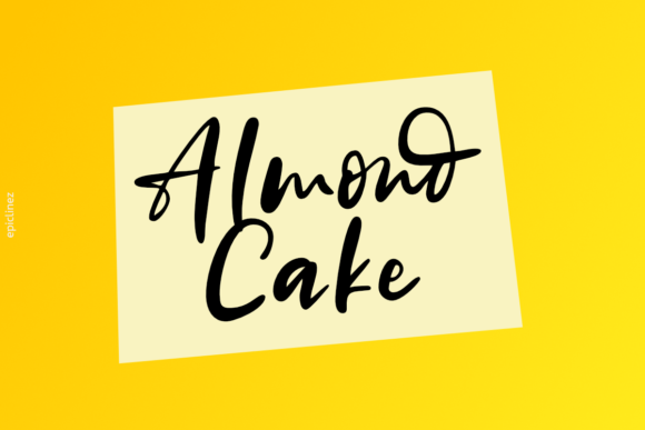 Almond Cake Font - Featured Image