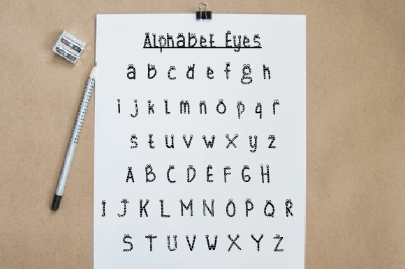 Alphabet Eyes Font - Featured Image