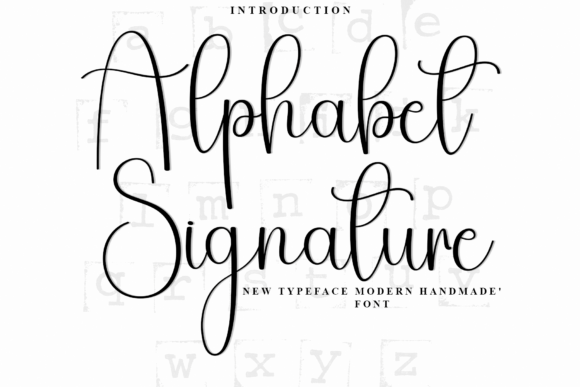 Alphabet Signature Font - Featured Image