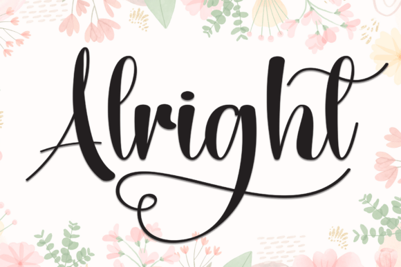Alright Font - Featured Image