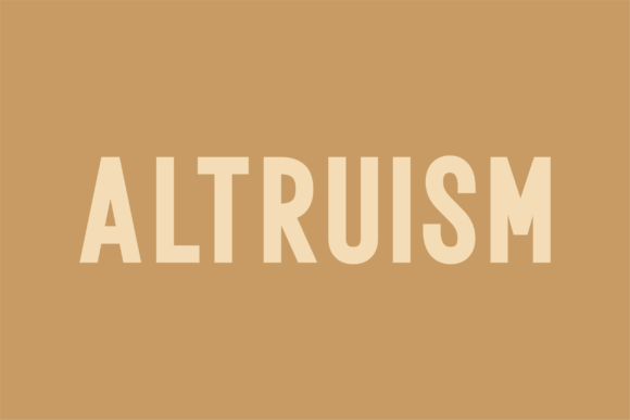 Altruism Font - Featured Image