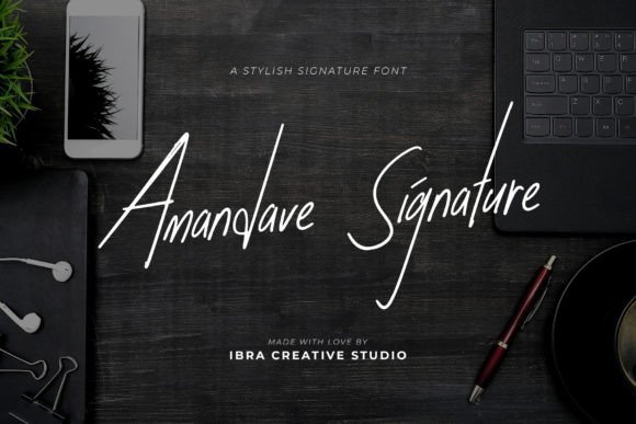 Amandave Signature Font - Featured Image