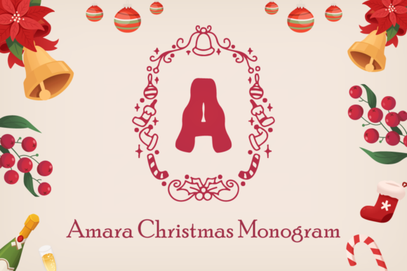 Amara Christmas Monogram Font - Featured Image
