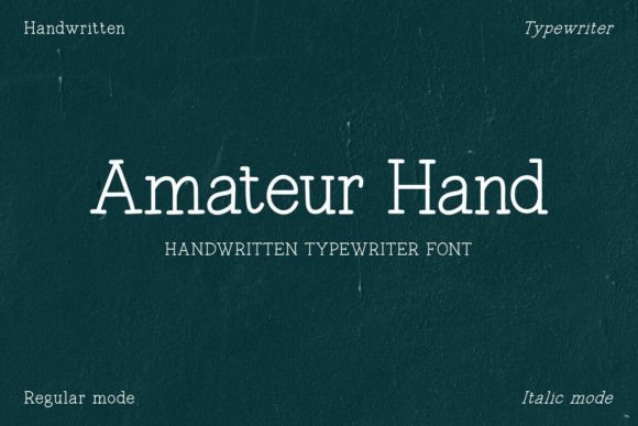 Amateur Hand Font - Featured Image