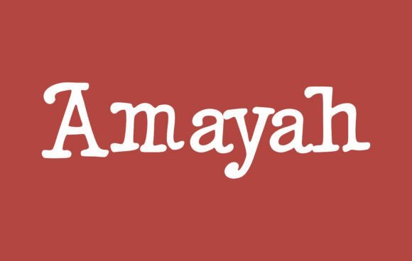 Amayah Font - Featured Image