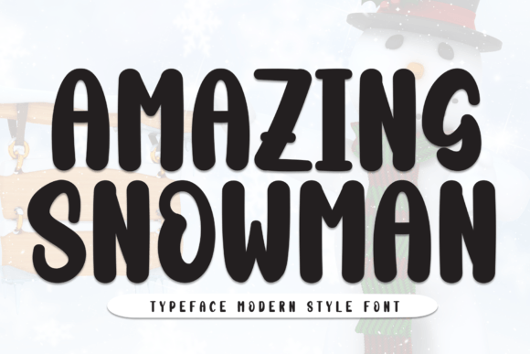 Amazing Snowman Font - Featured Image
