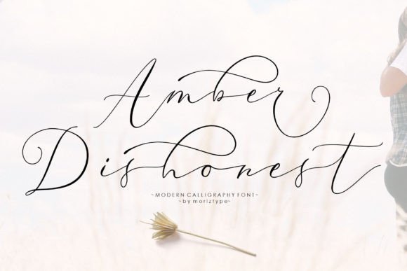 Amber Dishonest Font - Featured Image