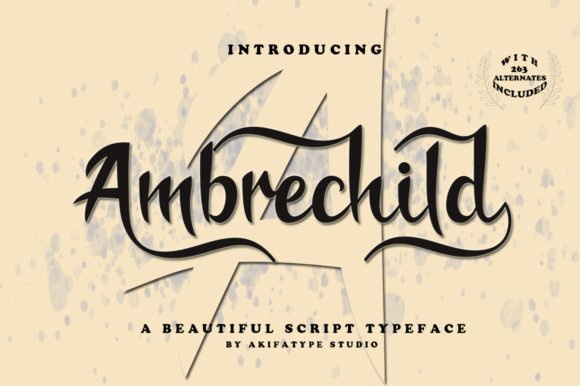 Ambrechild Script Font - Featured Image