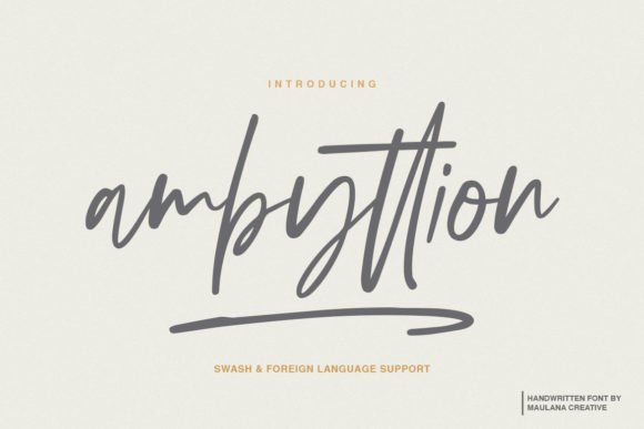 Ambyttion Font - Featured Image