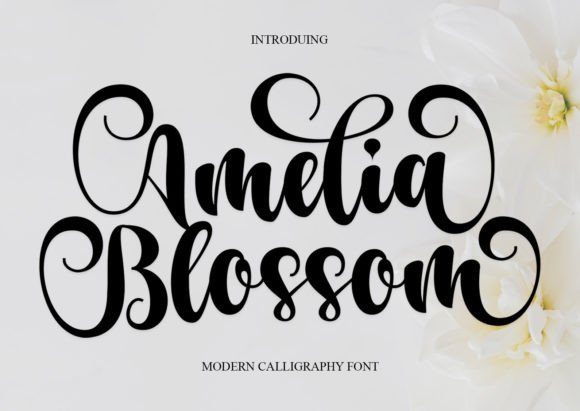 Amelia Blossom Font - Featured Image