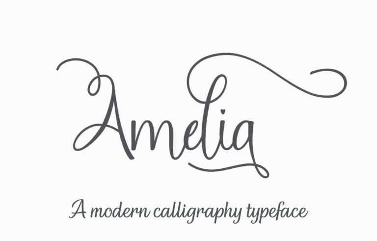 Amelia Script Font - Featured Image