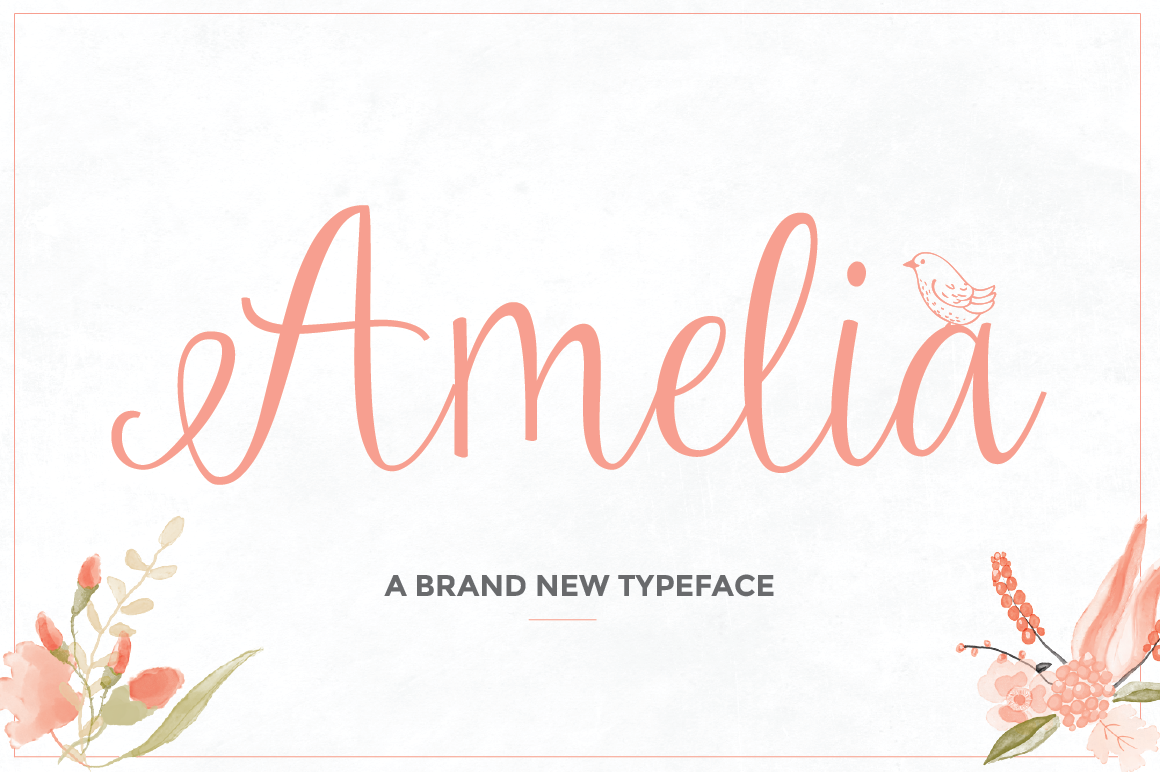 Amelia Script Font - Featured Image