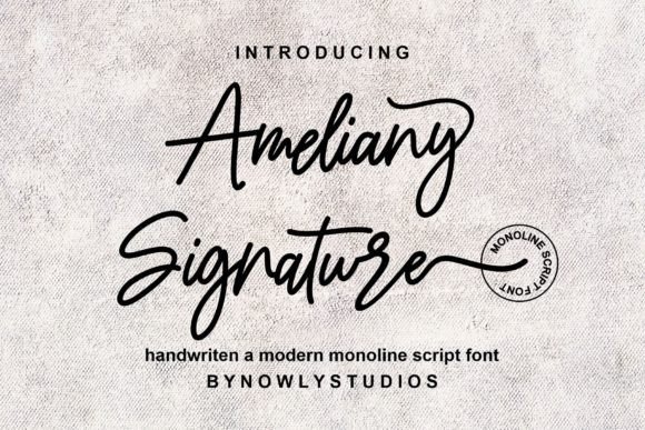 Ameliany Signature Font - Featured Image