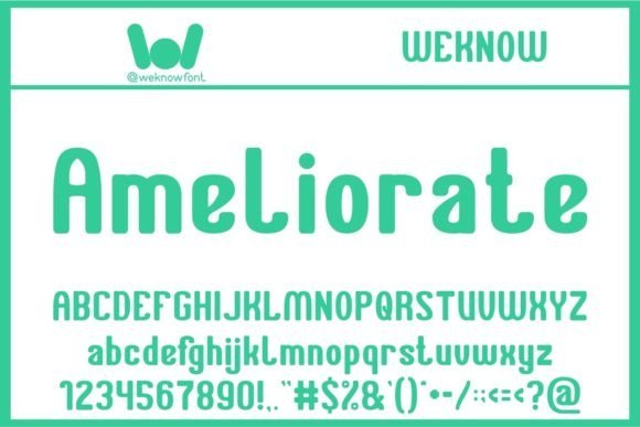 Ameliorate Font - Featured Image