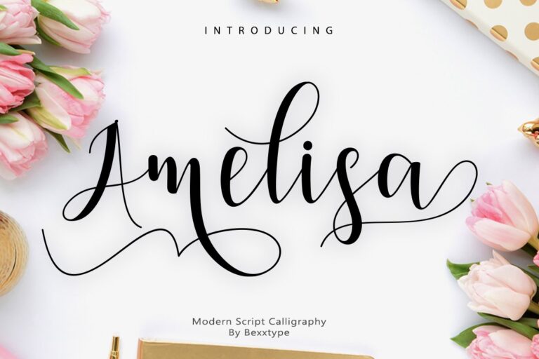 Amelisa Script Font - Featured Image