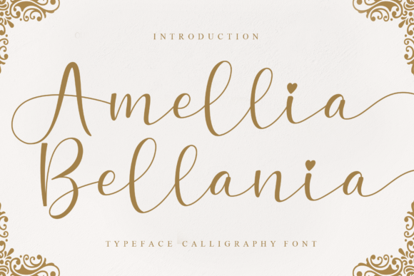 Amellia Bellania Font - Featured Image