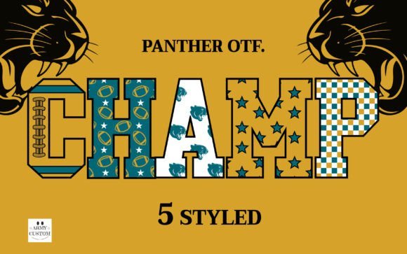American Football Panther Font - Featured Image