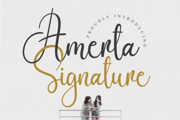 Amerta Signature Font - Featured Image