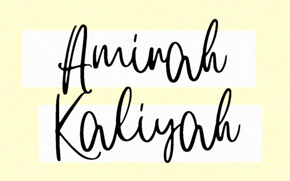 Amirah Kaliyah Font - Featured Image