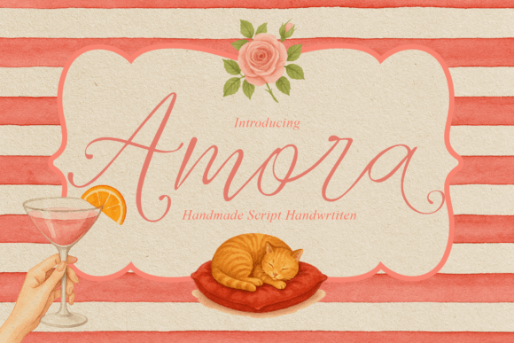 Amora Script Font - Featured Image