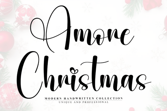 Amore Christmas Font - Featured Image