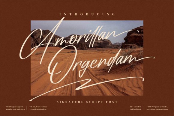Amorillan Orgendam Font - Featured Image