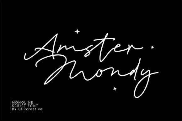 Amster Mondy Font - Featured Image