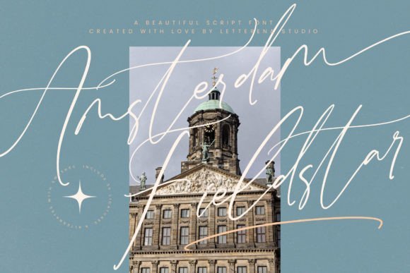 Amsterdam Fieldstar Font - Featured Image