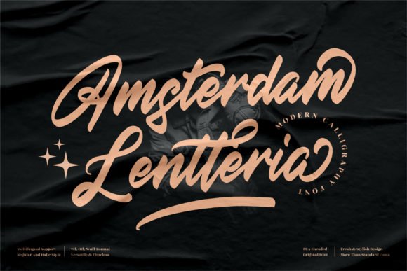 Amsterdam Lentteria Font - Featured Image