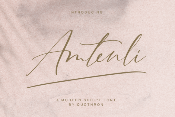 Amtenli Script Font - Featured Image