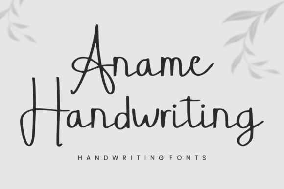 Aname Handwriting Font - Featured Image