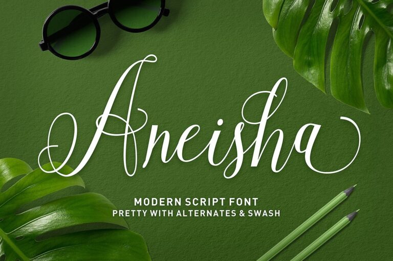 Aneisha Script Font - Featured Image