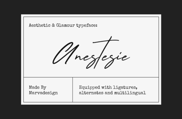 Anestesie Font - Featured Image